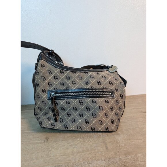 Dooney & Bourke Signature DB Quilt Monogram Hobo Women's Shoulder Bag Classic - Picture 5 of 12